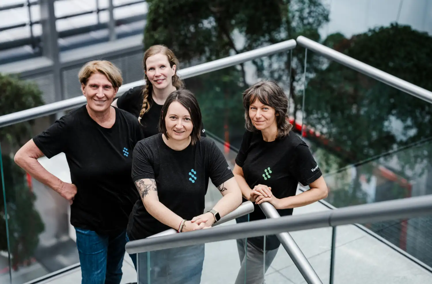 Das Foto zeigt das socreatory Team Petra Reisch, Lisa Maria Schäfer, Claudia Fröhling und Verena Schumann